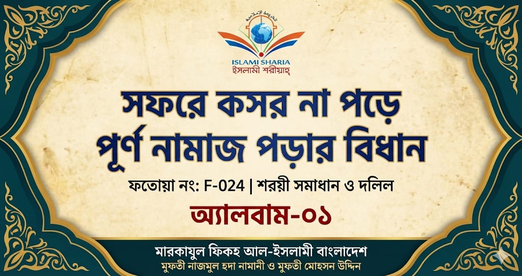 সফরে কসর না পড়ে পূর্ণ নামাজ পড়ার বিধান